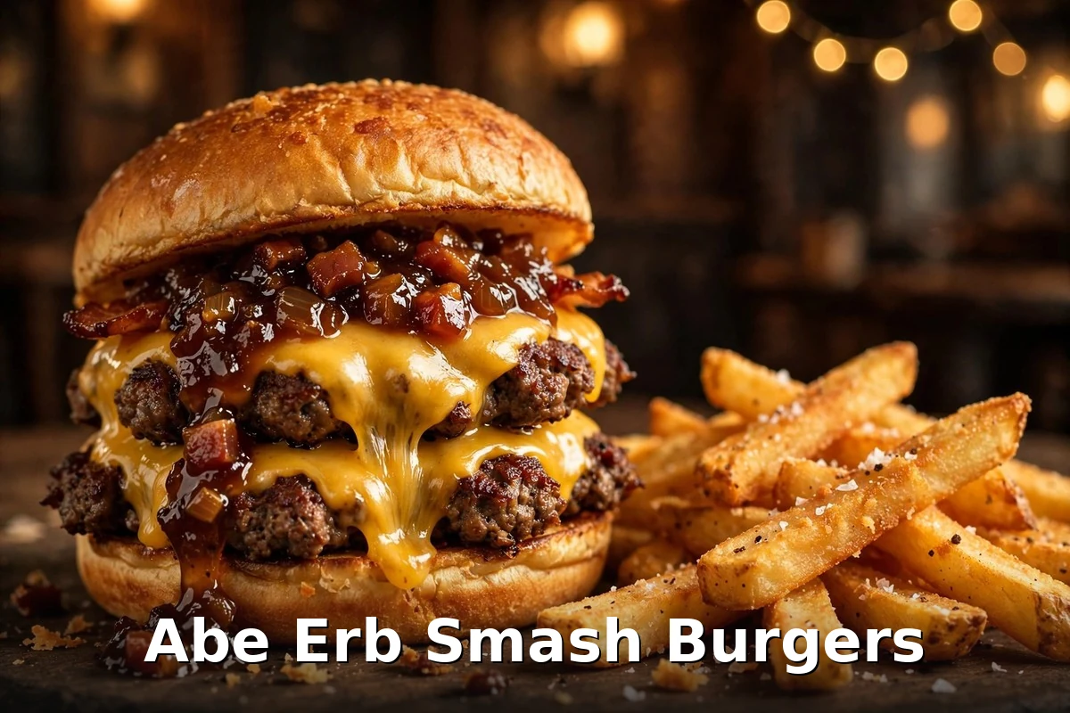 Abe Erb smash burger with fries, abe erb smash burger menu prices canada