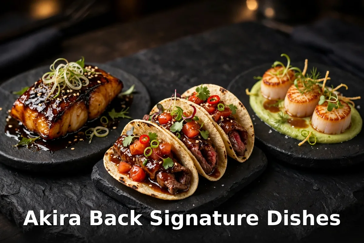 Japanese fine dining sushi plate at Akira Back Toronto, ab wagyu tacos akira back prices