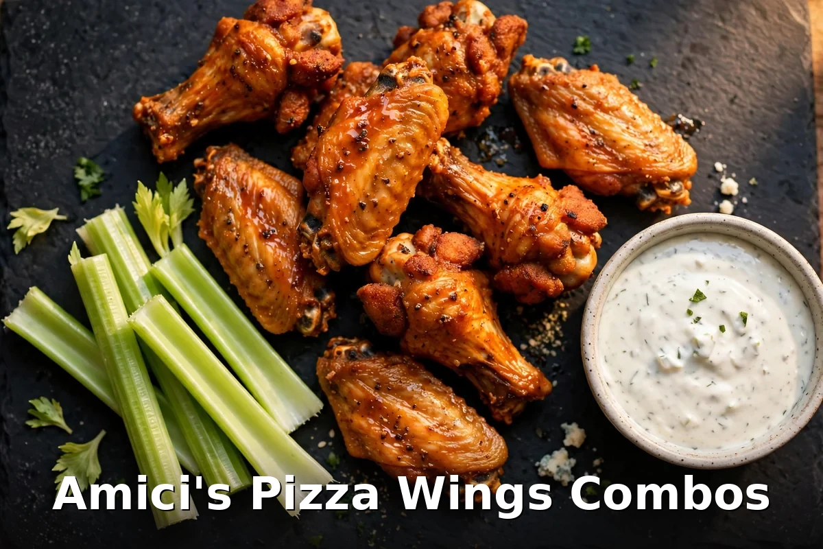 amicis pizza menu prices, Amici's Pizza chicken wings with dipping sauce