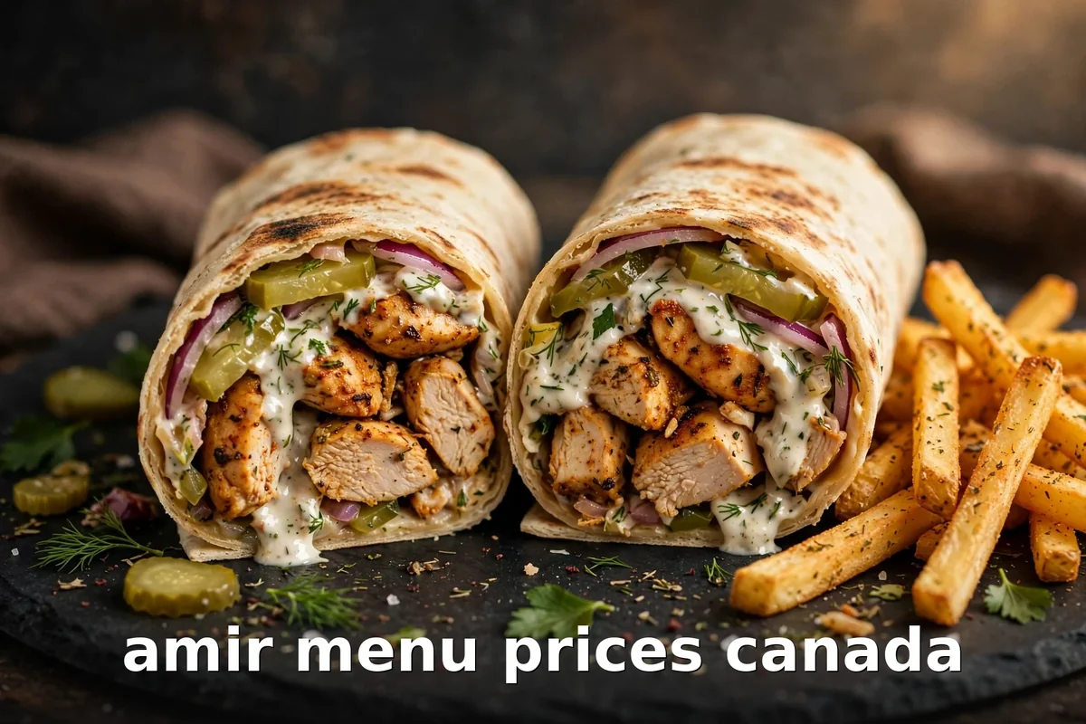 amir menu prices canada