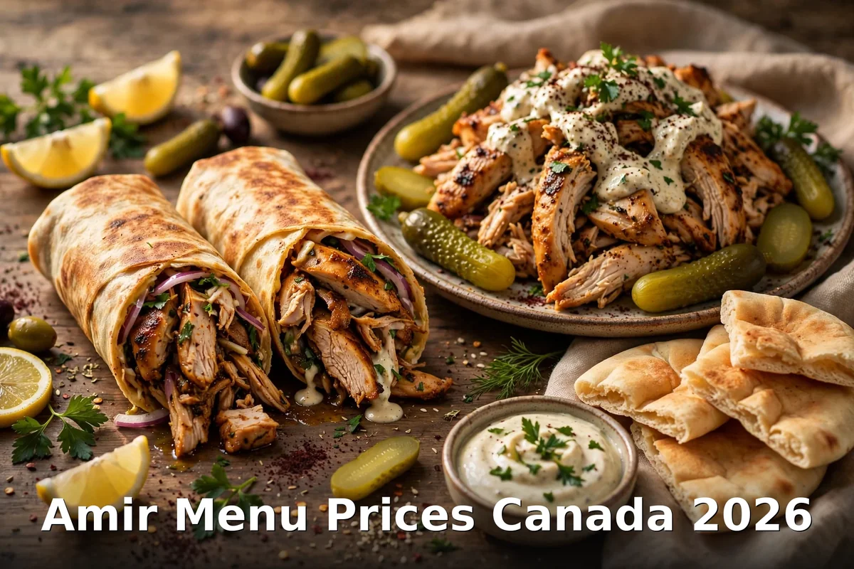 Amir Menu Prices Canada 2026