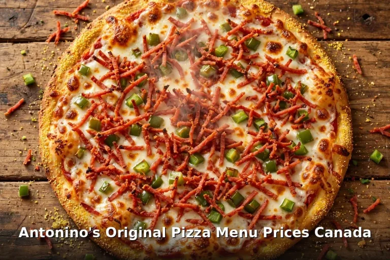 Antonino's Original Pizza menu prices Canada 2026: Windsor-style thin crust pizza with shredded pepperoni, antonino's original pizza menu prices canada