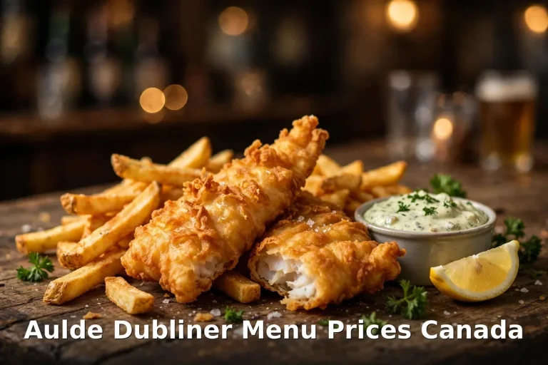 Aulde Dubliner Menu Prices Canada 2026