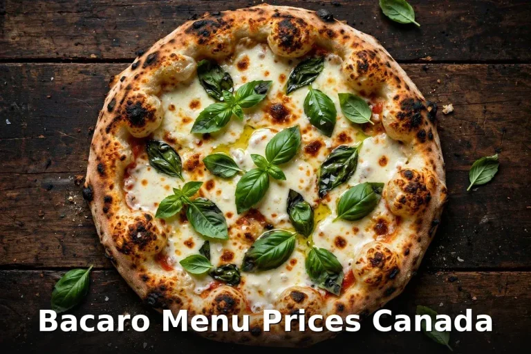 Bacaro menu prices Canada 2026: wood-fired margherita pizza, bacaro pizzeria prices