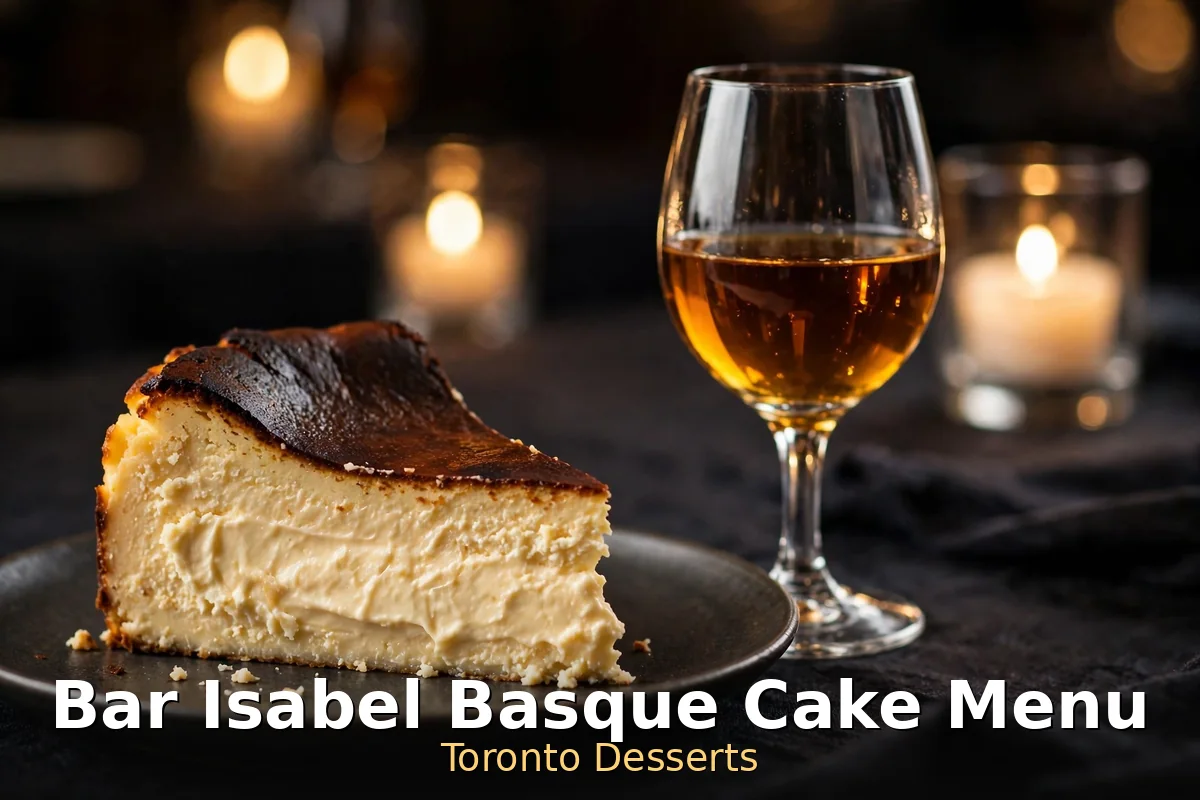 Bar Isabel Spanish tapas and Basque cake menu prices Canada