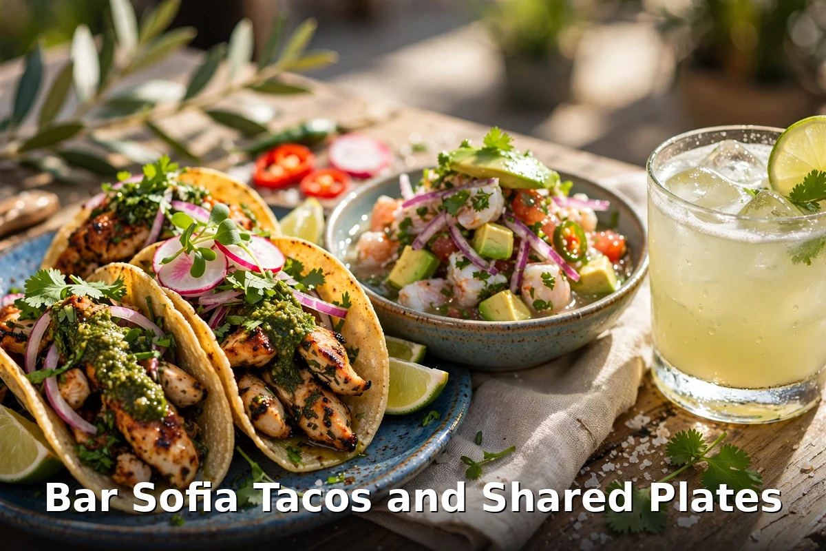 Bar Sofia Tacos and Shared Plates, Bar Sofia menu prices Canada 2026