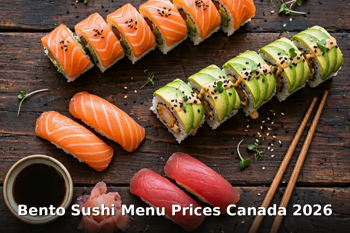 Bento Sushi menu prices Canada 2026