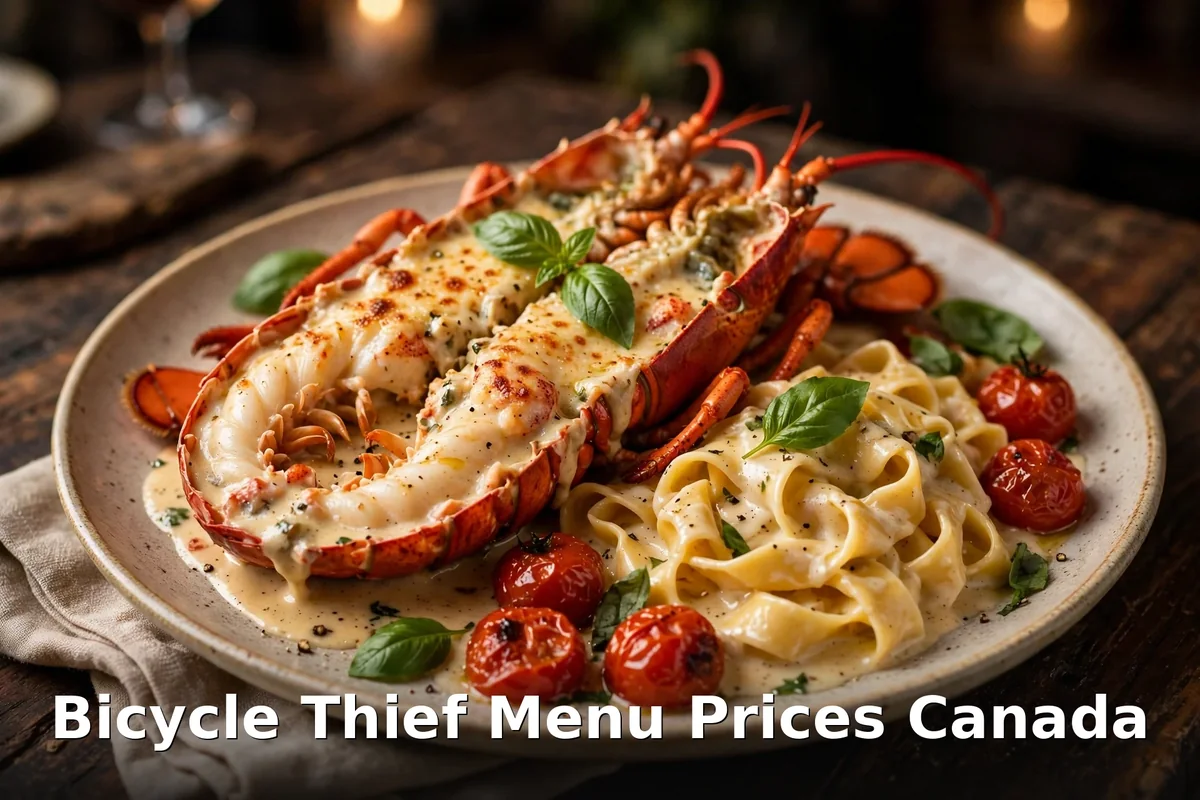 Bicycle Thief menu prices Canada 2026: whole lobster thermidor and handmade pasta at the Halifax waterfront restaurant, bicycle thief menu prices canada