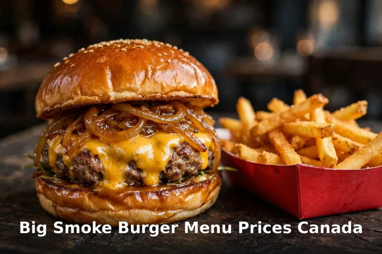 Big Smoke Burger menu prices Canada 2026: smoked brisket burger, hand-cut fries and hand-spun milkshake