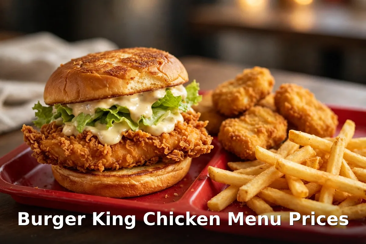 Burger King chicken sandwich prices Canada: crispy chicken sandwich with golden fries, burger king chicken sandwich canada price 2026