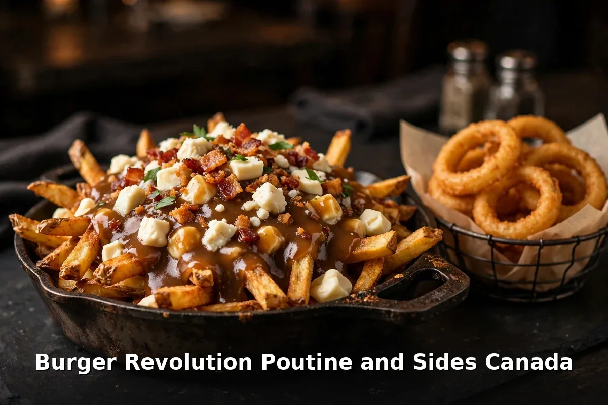 Golden double-fried fries and loaded Thundercracker poutine at Burger Revolution, burger revolution poutine prices canada