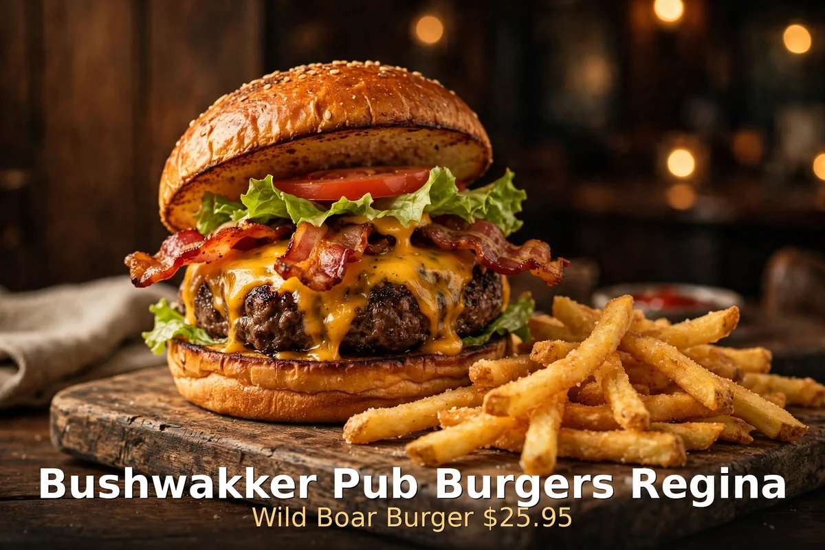 Bushwakker burgers and pub food menu prices Canada