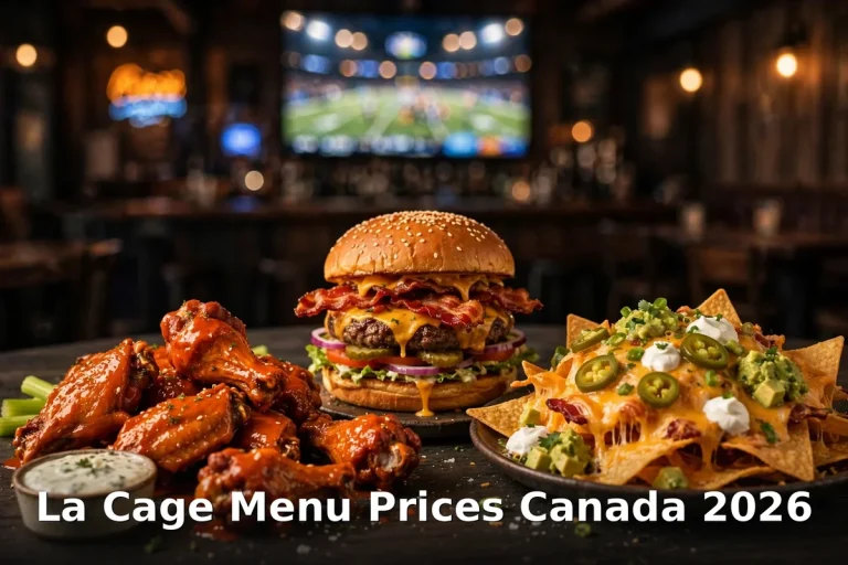 La Cage Menu Prices Canada 2026