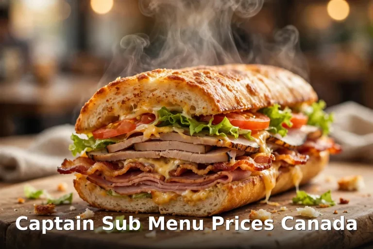 Captain Sub menu prices Canada 2026: loaded sub sandwich, captain sub menu prices canada