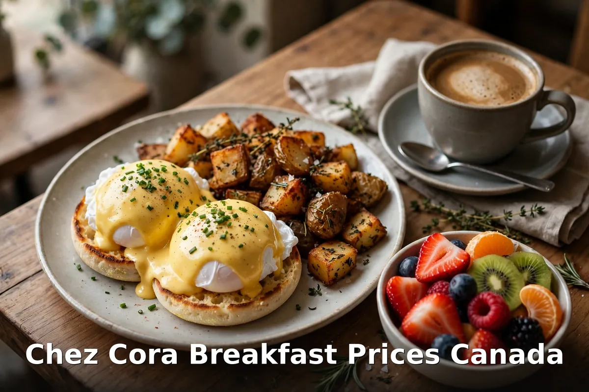 Eggs benedict with hollandaise at Chez Cora, chez cora eggs benedict prices