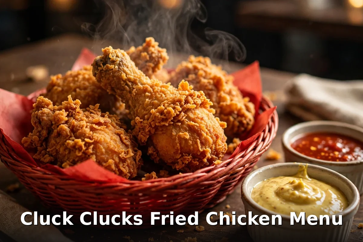 Crispy halal fried chicken close-up at Cluck Clucks, cluck clucks fried chicken prices canada