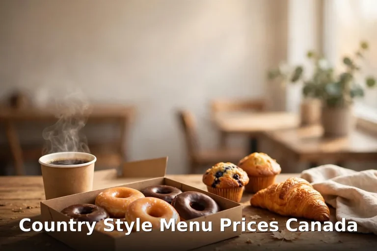 Country Style menu prices Canada - coffee and doughnuts