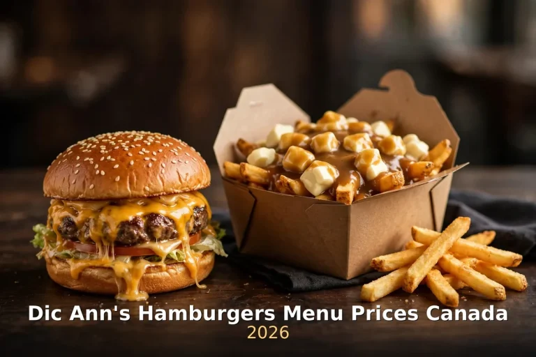 Dic Ann's Hamburgers Menu Prices Canada 2026