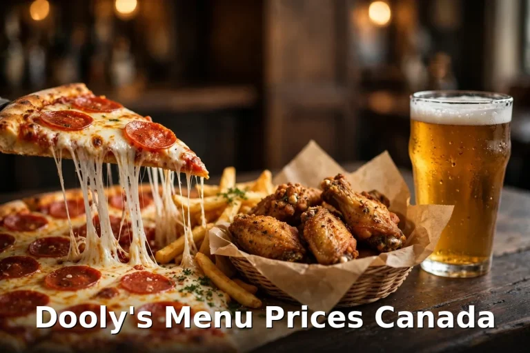 Dooly's menu prices Canada - Moncton billiard hall pub prices