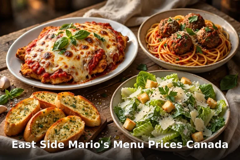 AI-generated Italian food photo with PIL text overlay, east side mario's menu prices canada 2026