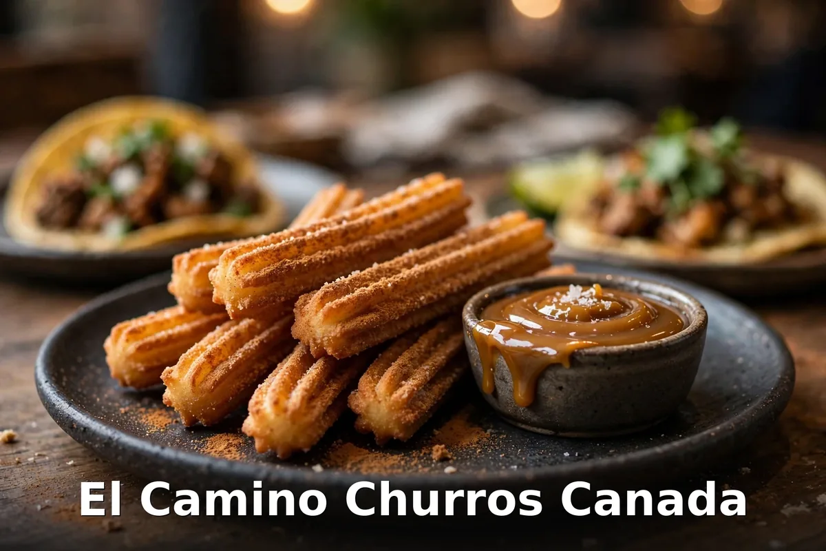 El Camino churros with salted caramel, el camino churros menu prices canada