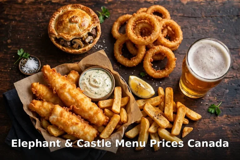 Elephant & Castle Menu Prices 2026
