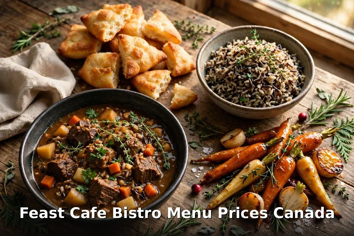Feast Cafe Bistro Indigenous bison food photo, Feast Cafe Bistro menu prices Canada
