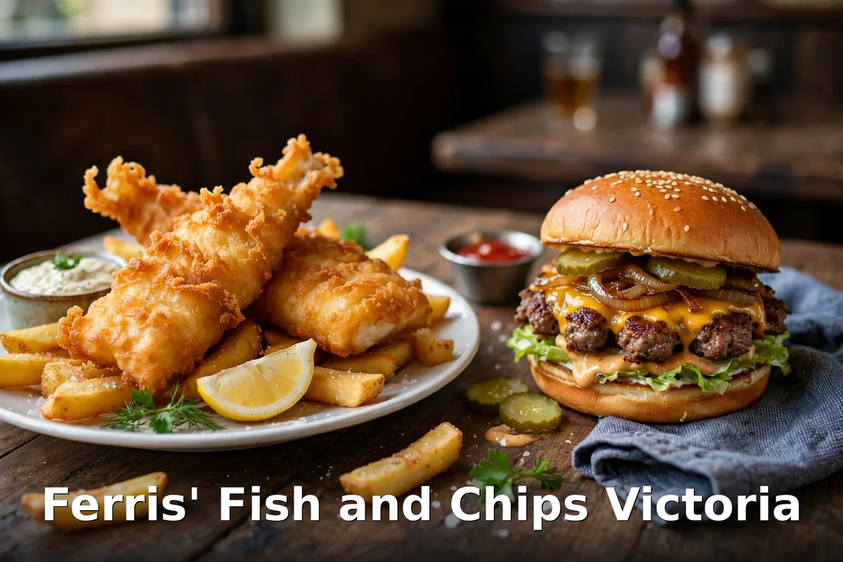 Ferris' Oyster Bar menu prices, beer-battered fish and chips and smash burger at Ferris' Oyster Bar Canada