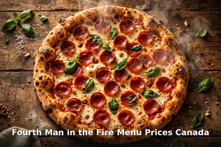 Fourth Man in the Fire menu prices Canada 2026 - Italian-American 18-inch pizza and fried Ponzo calzone on a Toronto pizzeria table