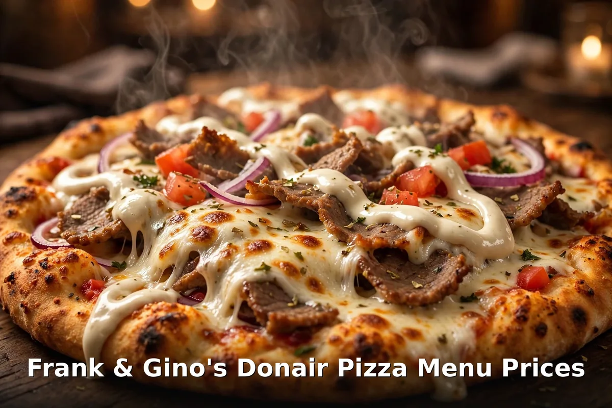 Frank and Gino's donair pizza and pasta, frank and ginos donair pizza price