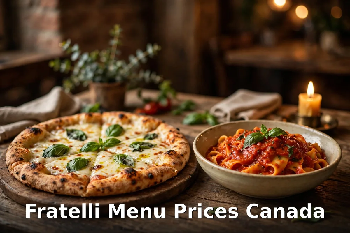 Fratelli menu prices Canada, Westboro Ottawa Italian wood-fired pizza and pasta on a candlelit restaurant table