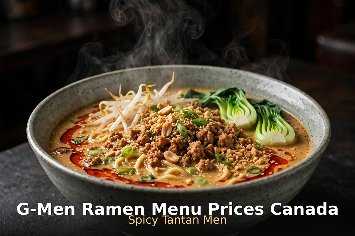 Tan tan men ramen bowl at G-Men Ramen Richmond, g-men ramen menu prices canada