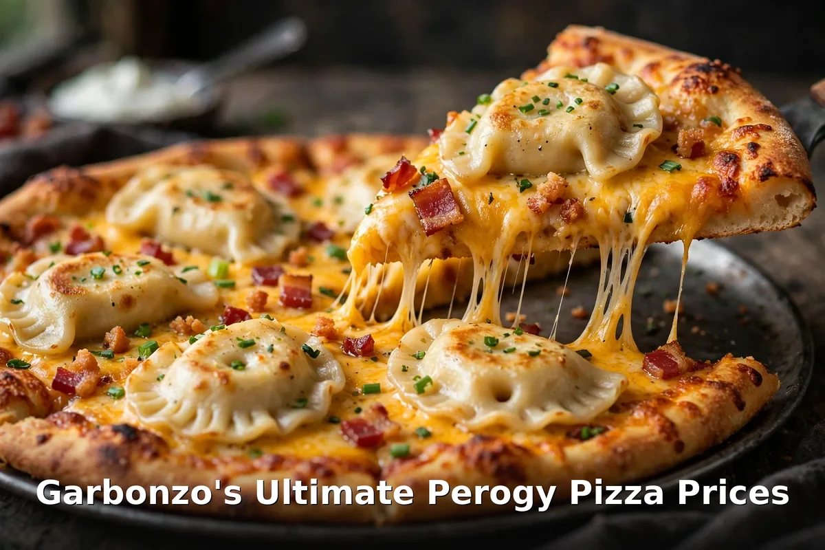 Garbonzo's Ultimate Perogy Pizza, Garbonzo's Pizza menu prices Canada 2026