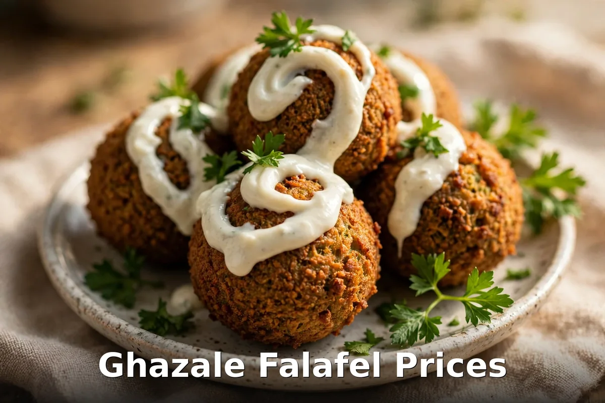 Golden Ghazale falafel balls with garlic sauce, ghazale menu prices canada falafel wrap and bites prices Toronto