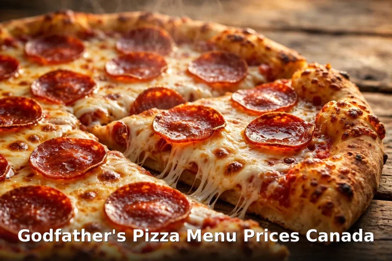 Godfather's Pizza menu prices Canada 2026: pepperoni pizza at the Ontario chain