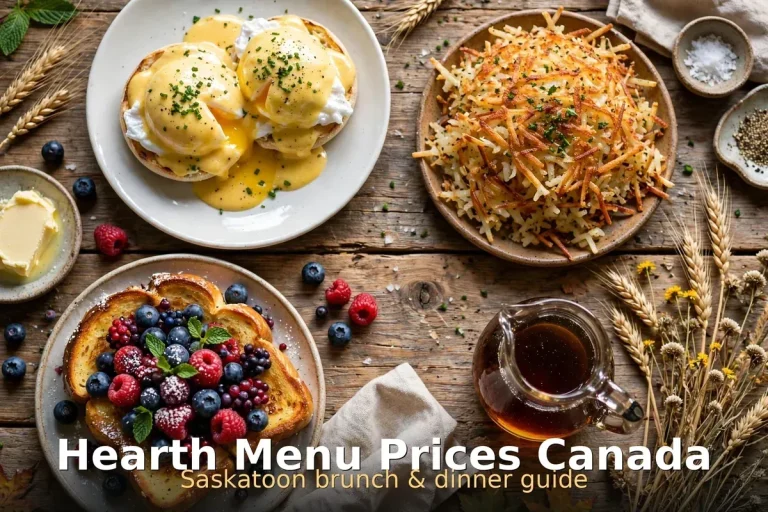 Hearth restaurant dinner spread with prairie comfort food, hearth menu prices canada 2026