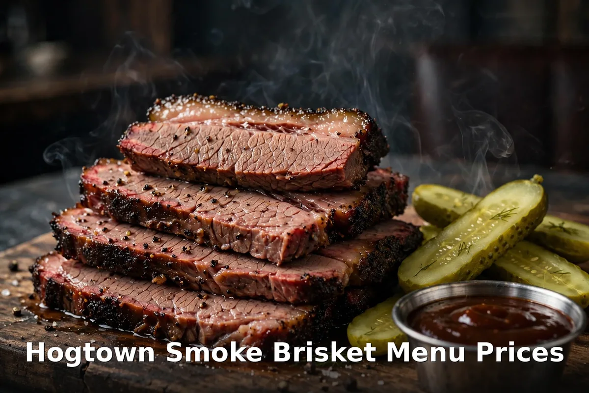 Smoked brisket plate with coleslaw at Hogtown Smoke, hogtown smoke brisket menu prices