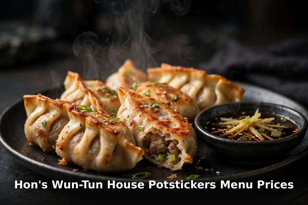 Hon's Wun-Tun House potstickers price Canada: pan-fried gyoza potstickers with dipping sauce, $11.05
