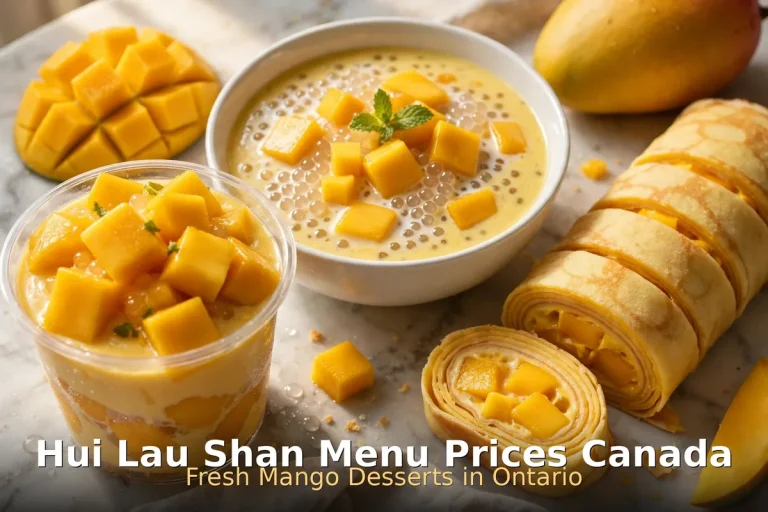 Hui Lau Shan menu prices, mango sago and mango pudding desserts at Hui Lau Shan Toronto Canada 2026