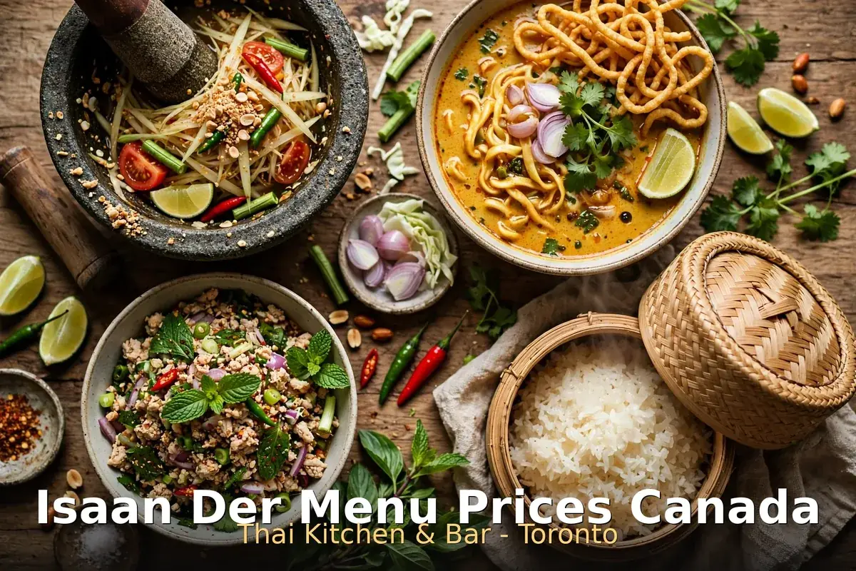 Isaan Der menu prices, Northeastern Thai somtum and khao soi at Isaan Der Toronto Canada 2026