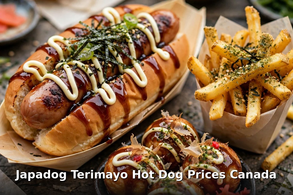 Japadog Terimayo hot dog menu prices Canada