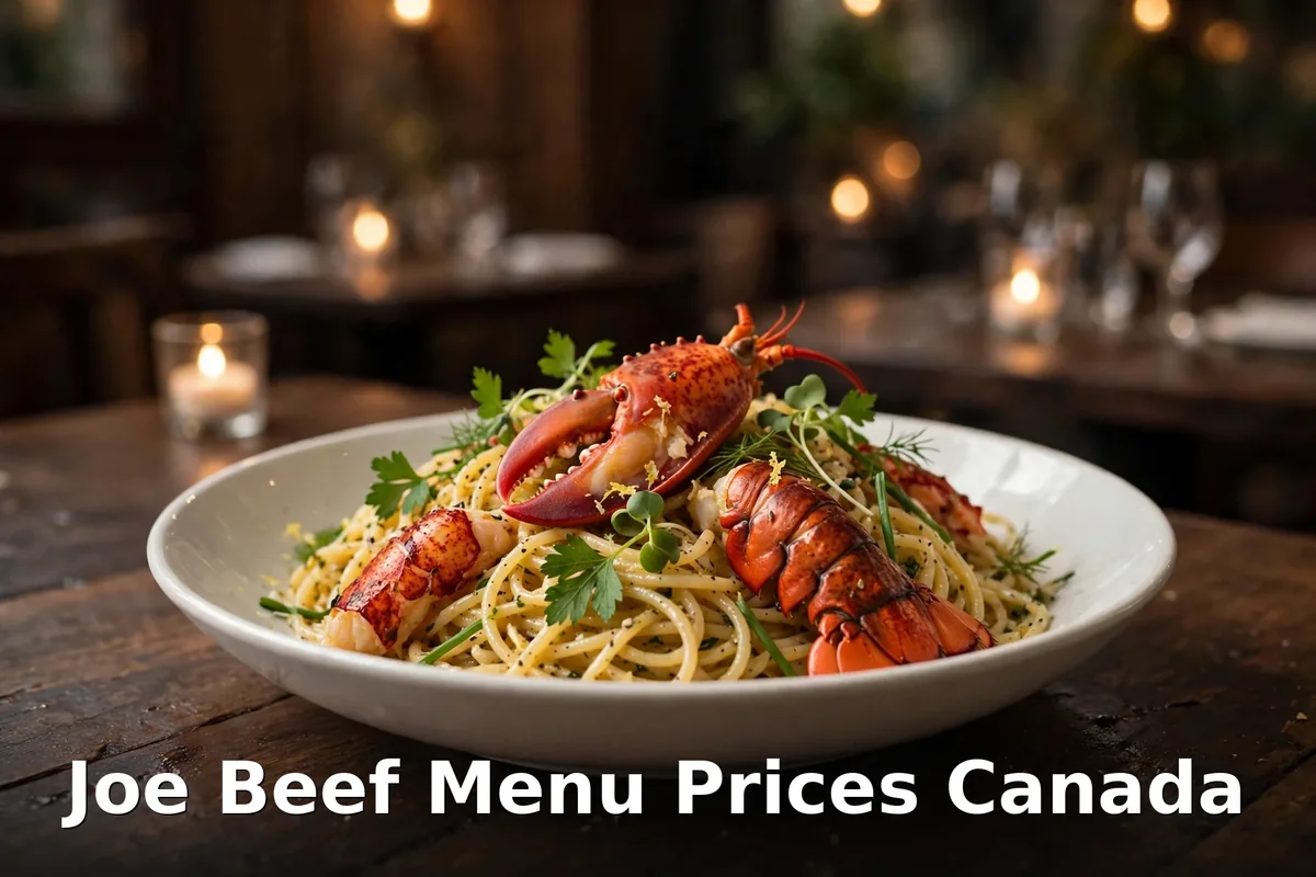 Lobster spaghetti with whole lobster at Joe Beef Montreal, joe beef menu prices canada 2026
