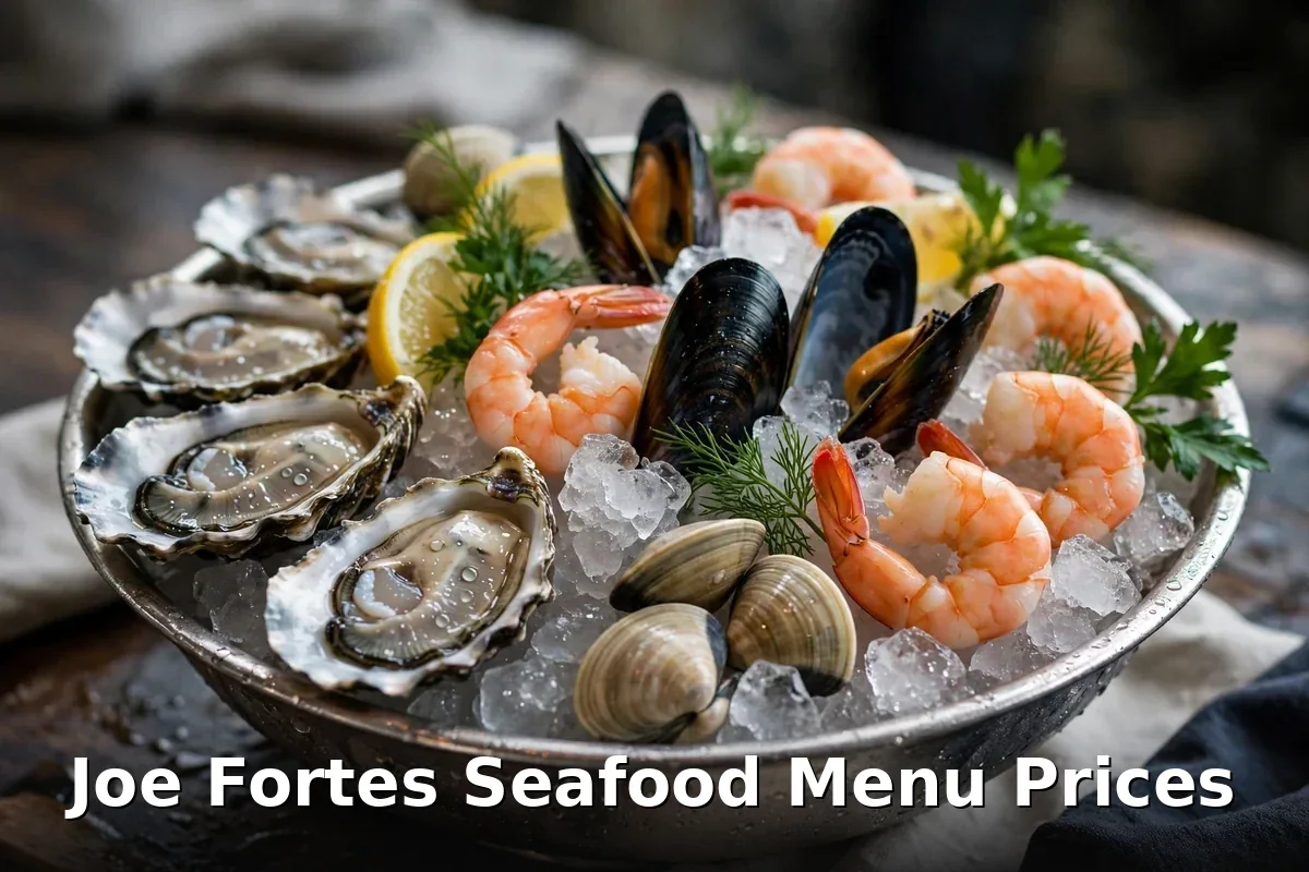 Joe Fortes seafood tower menu prices Canada: chilled oysters, prawns, mussels and clams served on ice