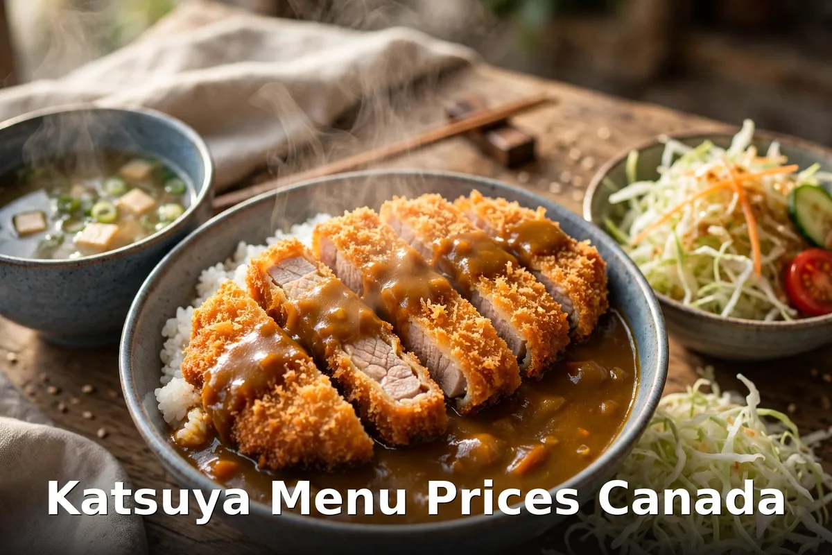 Katsuya menu prices Canada, Japanese katsu curry rice set at Katsuya Canada 2026