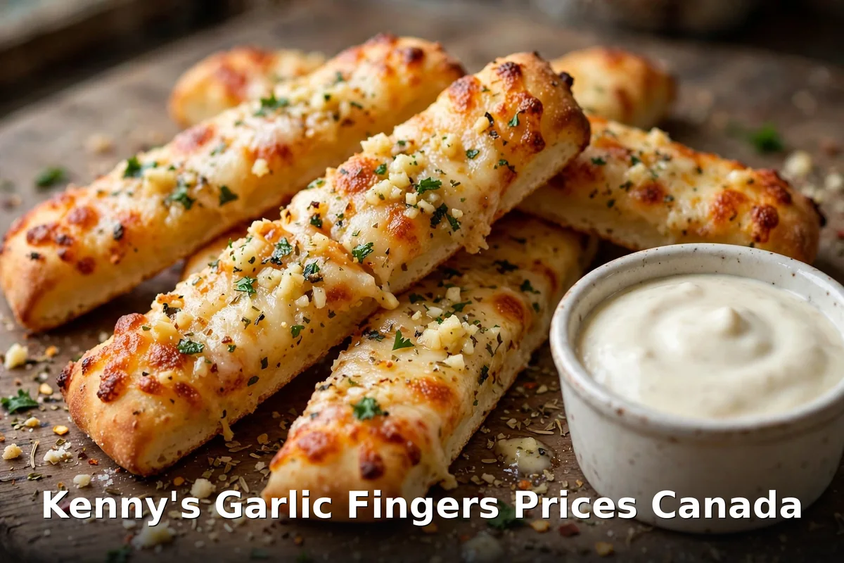 Kenny's garlic fingers prices Canada: garlic fingers with donair dipping sauce