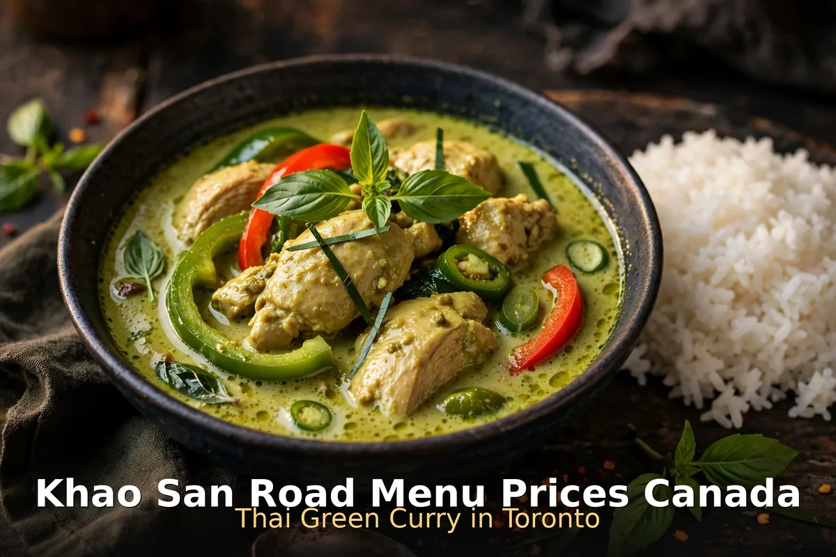 Khao San Road Pad Thai with prawns and crushed peanuts, khao san road menu prices canada