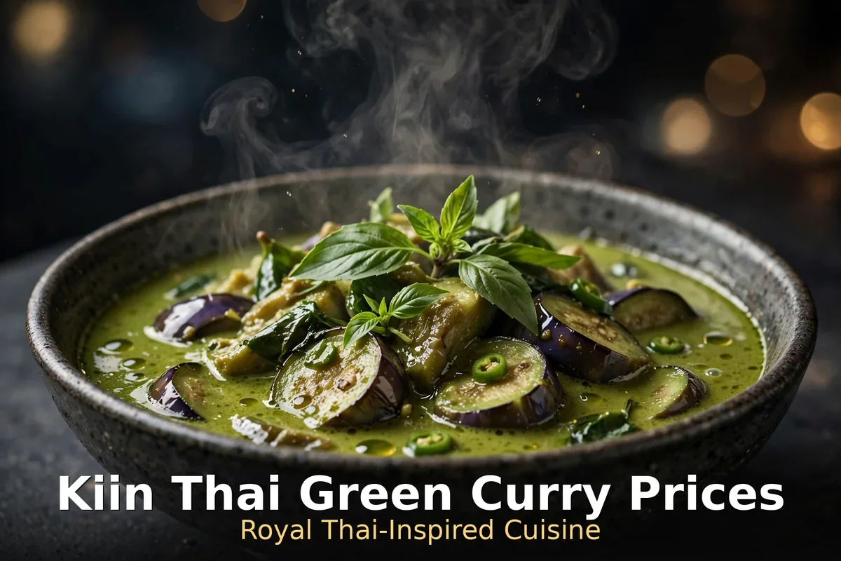 Close-up of Thai green curry at Kiin Toronto, kiin thai green curry prices canada