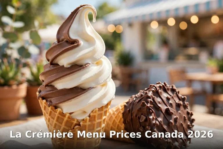 La Crémière menu prices Canada 2026: soft-serve cone with keyword text, la cremiere menu prices canada