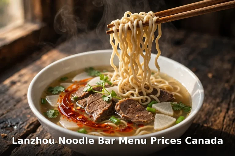 Lanzhou Noodle Bar menu prices, Gol's Lanzhou hand-pulled beef noodle soup Canada 2026