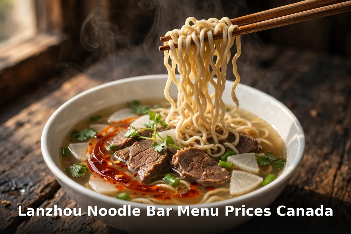 Lanzhou Noodle Bar menu prices, Gol's Lanzhou hand-pulled beef noodle soup Canada 2026